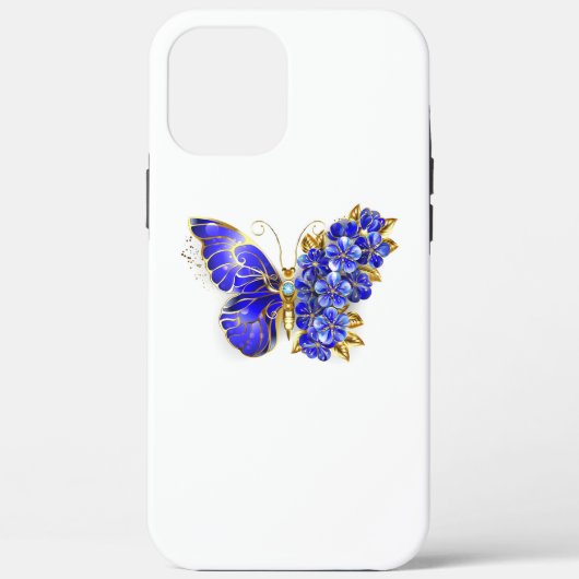 Blume Sapphire Butterfly Case-Mate iPhone Hülle (Rückseite)