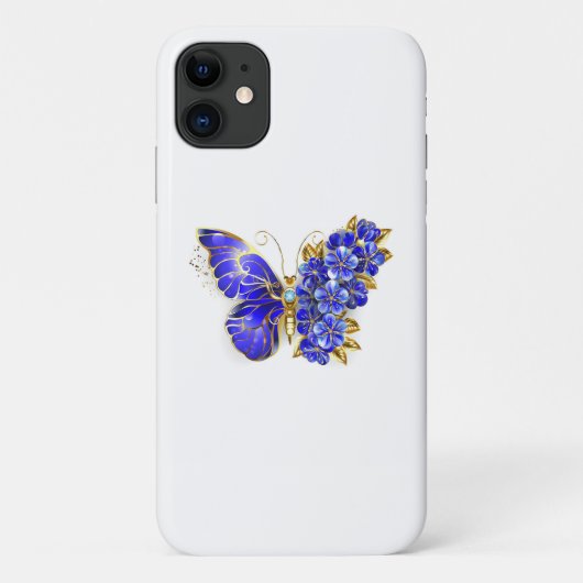 Blume Sapphire Butterfly Case-Mate iPhone Hülle (Rückseite)