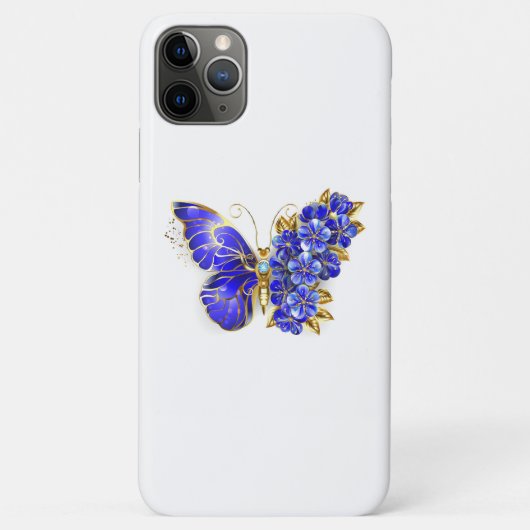 Blume Sapphire Butterfly Case-Mate iPhone Hülle (Rückseite)