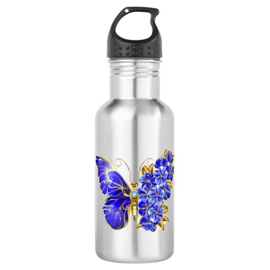 Blume Sapphire Butterfly Edelstahlflasche (Vorderseite)