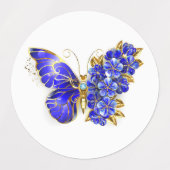 Blume Sapphire Butterfly Etiketten (Design 2)