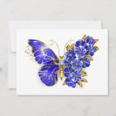 Blume Sapphire Butterfly Feiertagskarte (Vorderseite)