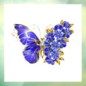 Blume Sapphire Butterfly Fensteraufkleber (Blatt 3)