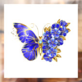 Blume Sapphire Butterfly Fensteraufkleber (Blatt 2)
