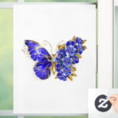 Blume Sapphire Butterfly Fensteraufkleber (Zuhause)