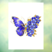 Blume Sapphire Butterfly Fensteraufkleber (Blatt 3)