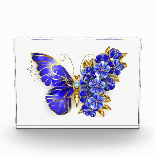 Blume Sapphire Butterfly Fotoblock (Vorderseite)