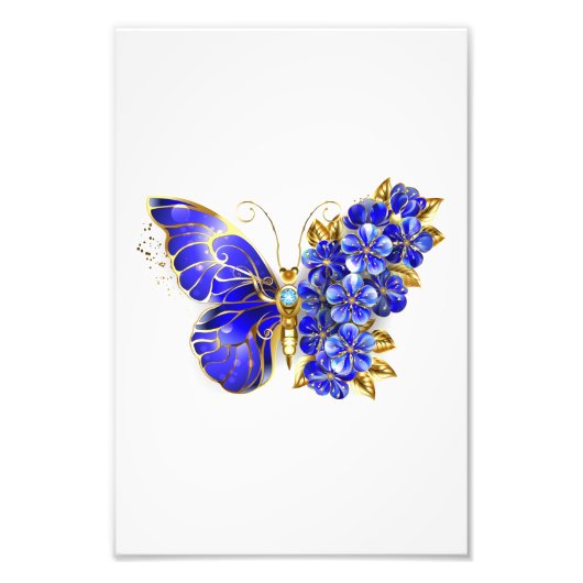 Blume Sapphire Butterfly Fotodruck (Vorne)