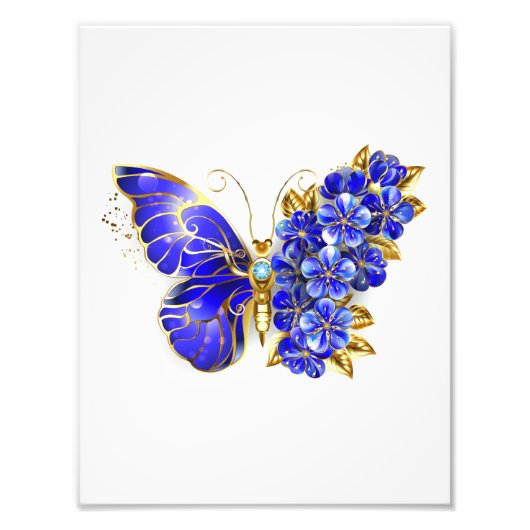 Blume Sapphire Butterfly Fotodruck (Vorne)