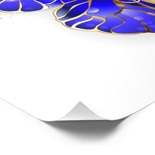 Blume Sapphire Butterfly Fotodruck (Ecke)