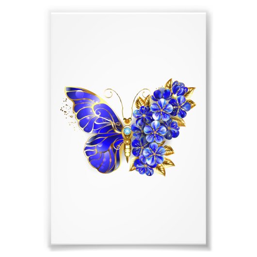 Blume Sapphire Butterfly Fotodruck (Vorne)