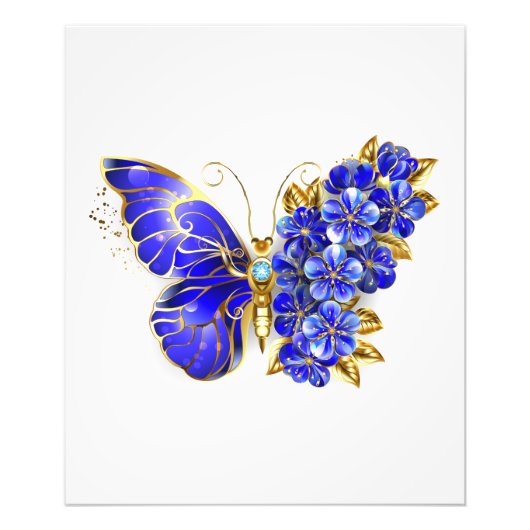 Blume Sapphire Butterfly Fotodruck (Vorne)