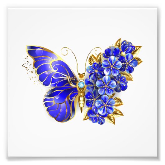 Blume Sapphire Butterfly Fotodruck (Vorne)