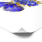 Blume Sapphire Butterfly Fotodruck (Ecke)