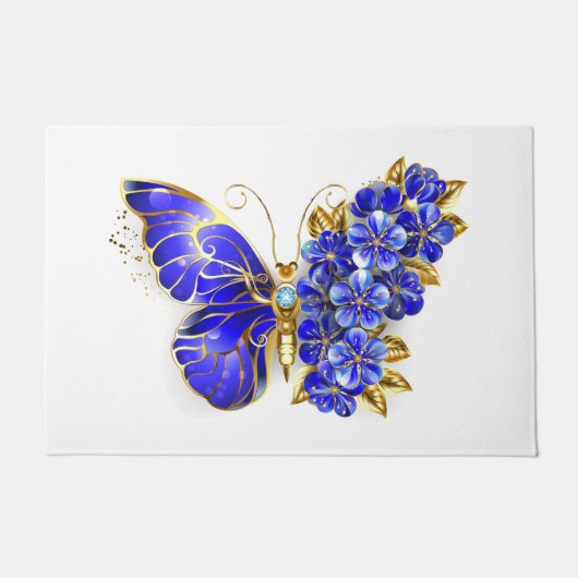 Blume Sapphire Butterfly Fußmatte (Vorderseite)