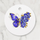 Blume Sapphire Butterfly Geschenkanhänger (Rückseite)