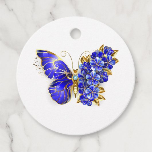 Blume Sapphire Butterfly Geschenkanhänger (Vorderseite)