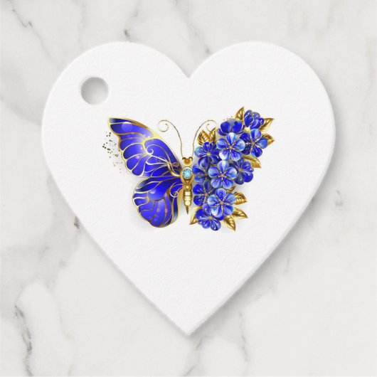Blume Sapphire Butterfly Geschenkanhänger (Vorderseite)