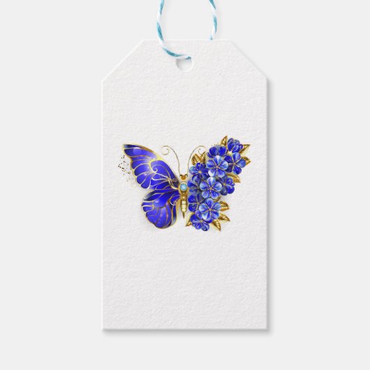 Blume Sapphire Butterfly Geschenkanhänger (Vorderseite)