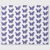 Blume Sapphire Butterfly Geschenkpapier (Flach)