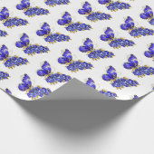 Blume Sapphire Butterfly Geschenkpapier (Ecke)