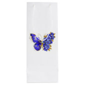 Blume Sapphire Butterfly Geschenktüte Für Weinflaschen (Rückseite)