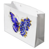 Blume Sapphire Butterfly Große Geschenktüte (Rückseite Schrägansicht)