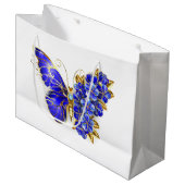 Blume Sapphire Butterfly Große Geschenktüte (Vorderseite Schrägansicht)