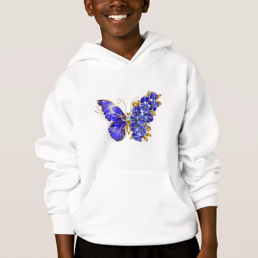 Blume Sapphire Butterfly Hoodie (Vorderseite)