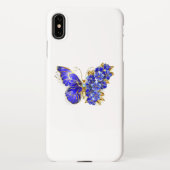 Blume Sapphire Butterfly iPhone Hülle (Rückseite)