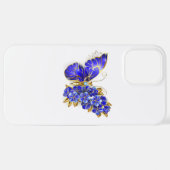 Blume Sapphire Butterfly iPhone Hülle (Hinten horizontal)