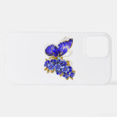 Blume Sapphire Butterfly iPhone Hülle (Rückseite (Horizontal))