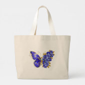 Blume Sapphire Butterfly Jumbo Stoffbeutel (Rückseite)