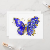 Blume Sapphire Butterfly Karte (Vorderseite/Rückseite Beispiel)