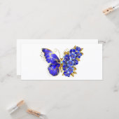 Blume Sapphire Butterfly Karte (Vorderseite/Rückseite Beispiel)
