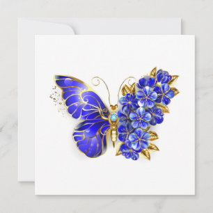 Blume Sapphire Butterfly Karte