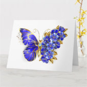 Blume Sapphire Butterfly Karte (Gelbe Blume)