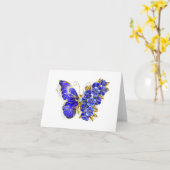 Blume Sapphire Butterfly Karte (Gelbe Blume)