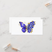 Blume Sapphire Butterfly Karte (Vorderseite/Rückseite Beispiel)