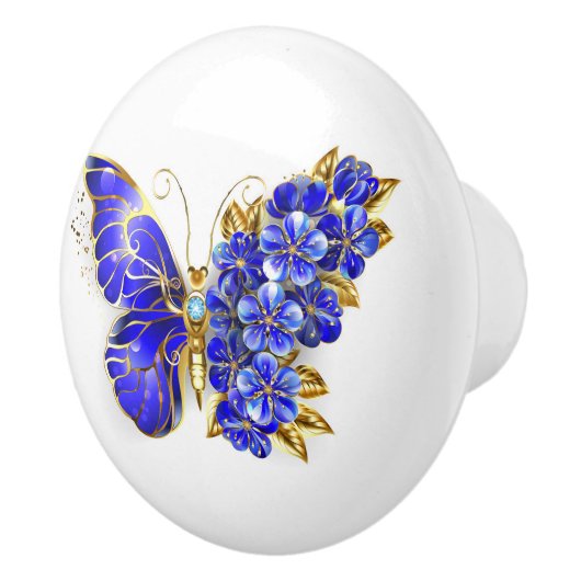 Blume Sapphire Butterfly Keramikknauf (Rechts)