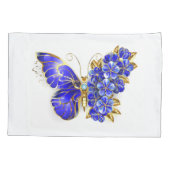 Blume Sapphire Butterfly Kissenbezug (Rückseite-Links)