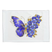 Blume Sapphire Butterfly Kissenbezug (Rückseite-Rechts)