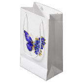 Blume Sapphire Butterfly Kleine Geschenktüte (Vorderseite Schrägansicht)