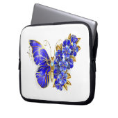 Blume Sapphire Butterfly Laptopschutzhülle (Vorderseite Links)