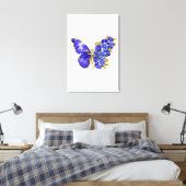 Blume Sapphire Butterfly Leinwanddruck (Insitu (Schlafzimmer))