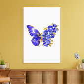 Blume Sapphire Butterfly Leinwanddruck (Insitu (Wohnzimmer))