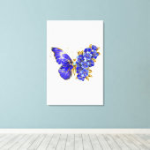 Blume Sapphire Butterfly Leinwanddruck (Insitu (Holzboden))