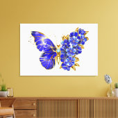 Blume Sapphire Butterfly Leinwanddruck (Insitu (Wohnzimmer))