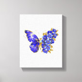 Blume Sapphire Butterfly Leinwanddruck (Vorderseite)