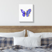 Blume Sapphire Butterfly Leinwanddruck (Insitu (Schlafzimmer))